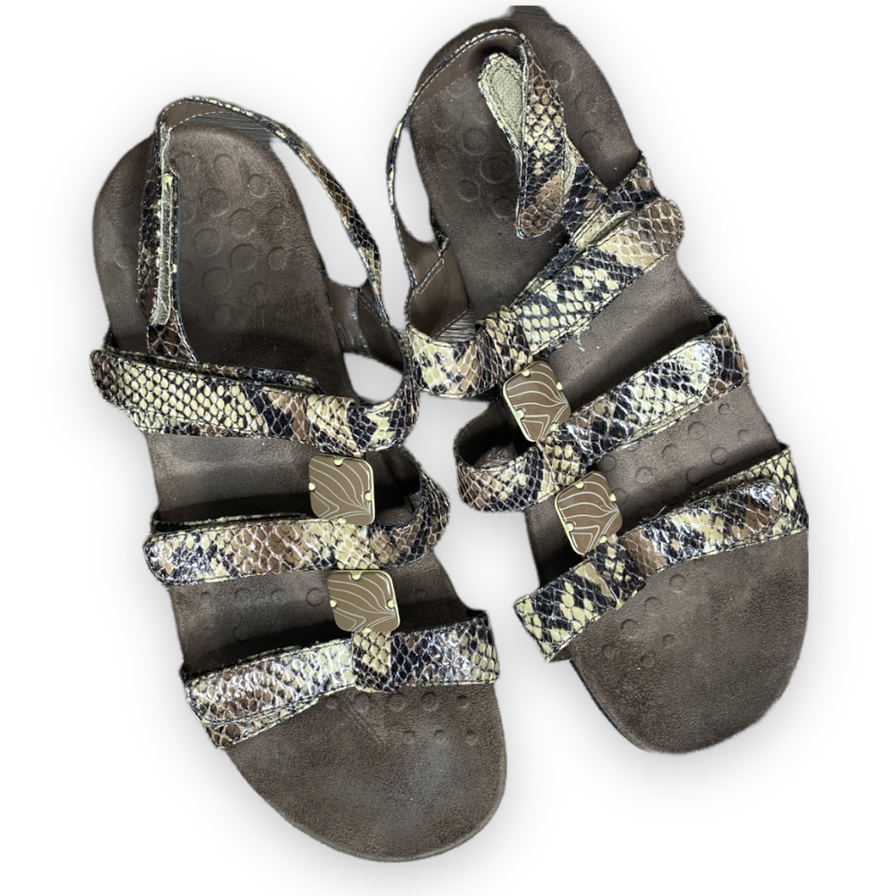 Vionic Rest Amber Backstrap Walking Snakeskin San… - image 2